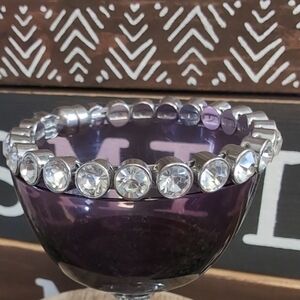 Bezel Mounted Magnetic Rhinestone Bangle
